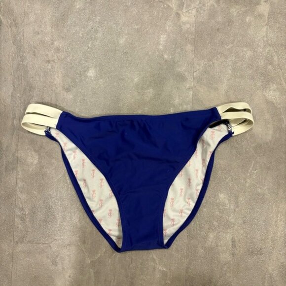 JUICY COUTURE Bikini Bottom Blue White Size XL NWT - Picture 2 of 4